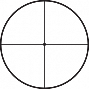 Target reticle with dot.